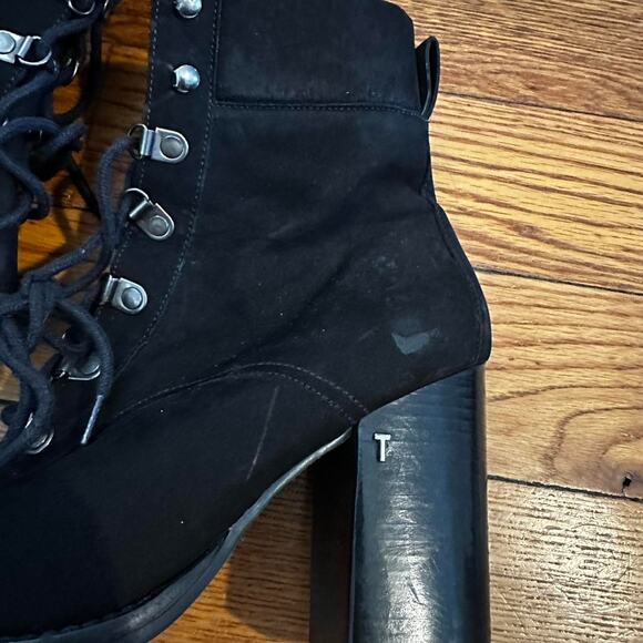 Ted Baker Heeled Black Lace up boots - Picture 6 of 8
